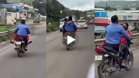 Pune Couple Bike romance Viral Video 