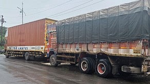 Truck pickup accident