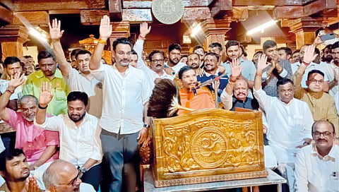 all-party-leaders-pledge-to-bring-back-mahadevi-elephant
