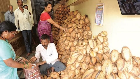  नारळाच्या किमती वाढल्या