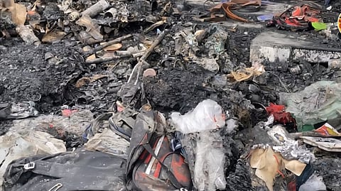 Beed Ambajogai shop fire 