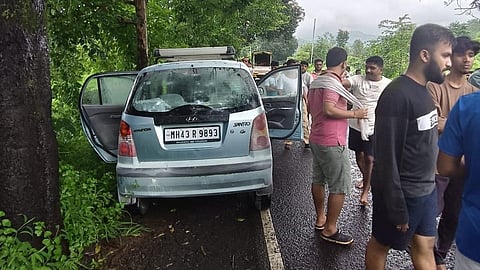 Poladpur Mahabaleshwar Car Fire