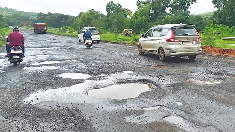 Mumbai Goa Highway Potholes 