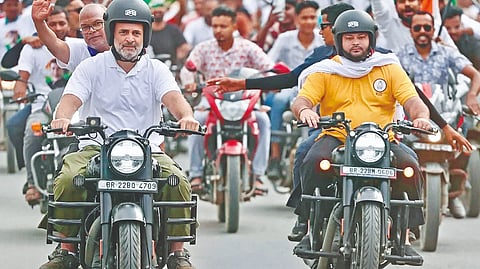 rahul gandhi tejashwi yadav voter rights yatra bihar