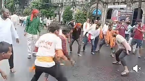 Maratha Protest kabaddi  Mumbai