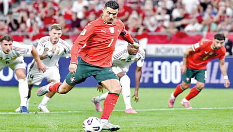 ronaldo goal portugal beat hungary