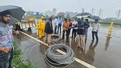 Ajivali Bhatane power line work