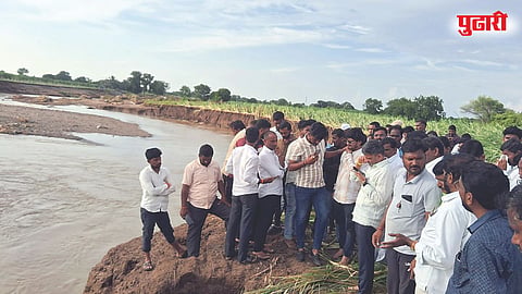 Nilesh Lanke flood damage survey