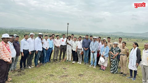 Purandar airport land measurement