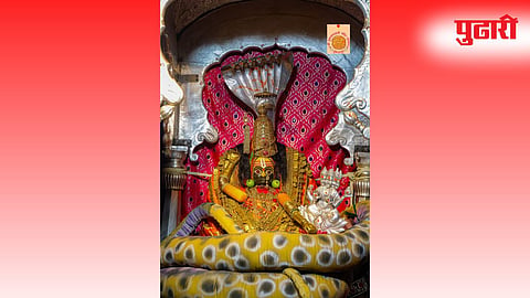 Tuljabhavni Devi|सप्तमीच्या दिवशी तुळजाभवानी मातेची शेषशायी अलंकार पूजा
