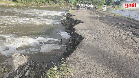 Ahilyanagar flood road bridge damage
