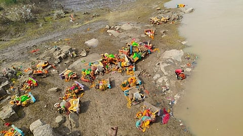 Durga idol immersion 