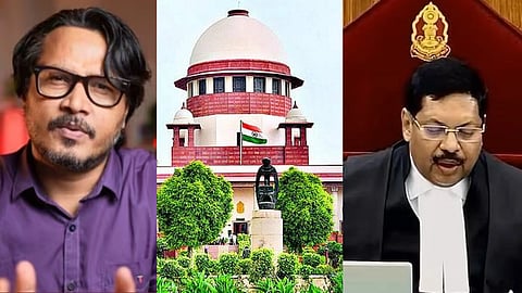 सरन्यायाधीश बी. आर. गवई यांच्यावर सोमवार, ६ ऑक्टोबर रोजी बूट फेकण्याचा प्रयत्न झाल्याची धक्कादायक घटना  घडली. या प्रकरणी सोशल मीडियावर टिप्पणी केल्याप्रकरणी नोएडा पोलिसांनी यूट्यूबर अजित भारती (Ajeet Bharti)  याची चौकशी केली आहे. 