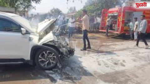 Car Hits Dumper