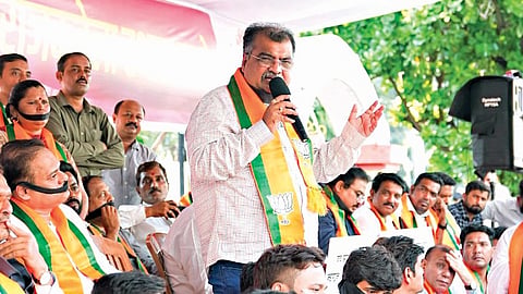 BJP silent protest