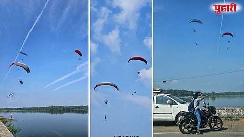 Adventure Sports Nagpur | फुटाळा तलावावर रंगला पॅरामोटरींगच्या उड्डाणाचा थरार