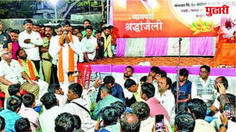माजलगाव : राजेंद्र होके पाटील यांना श्रध्दांजली अर्पण करण्यात आली. यावेळी मनोज जरांगे पाटील बोलताना.