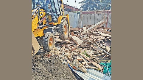 Illegal bungalow demolished