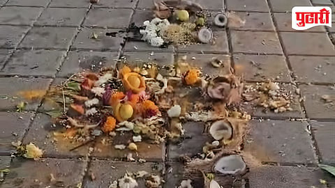 अजित पवारांच्या घराबाहेर अघोरी पूजा