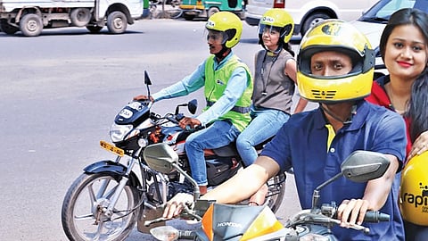 Illegal bike taxi