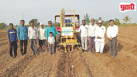 Tractor Operated Sugarcane Sett Planting