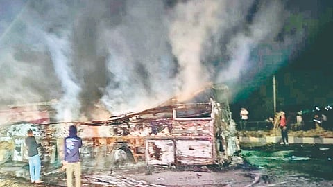 Bus Fire Accident