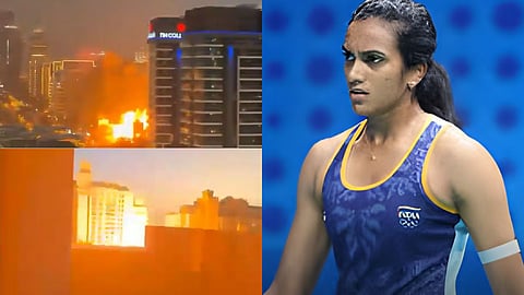 iran attack dubai pv sindhu terrifying blast moment 