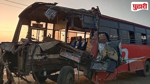 MSRTC Bus Accident | केज–कळंब मार्गावर ट्रक व एसटीची धडक; चालक-वाहकासह ११ प्रवासी जखमी 