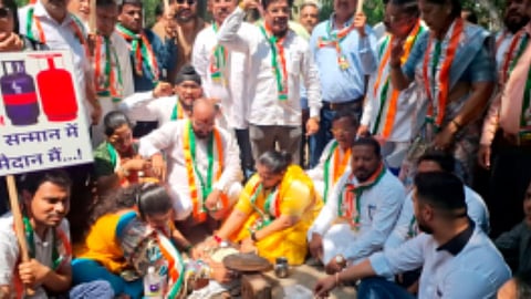 LPG price hike protest 