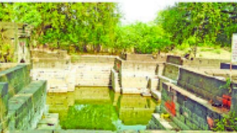 A 700-year-old well in a dilapidated condition. 