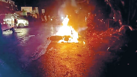 Miraj bike fire