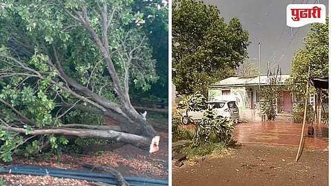 Nashik unseesnol rain | येवला तालुक्याच्या उत्तर पूर्व भागात गारपीठीसह अवकाळी पावसाची  जोरदार हजेरी !