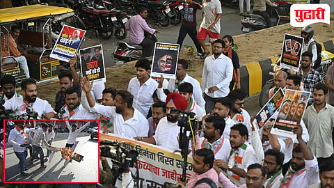 Nagpur congress news | मल्लिकार्जुन खर्गे यांच्या अपमानाविरोधात युवक काँग्रेसचा संताप, पुतळा जाळला