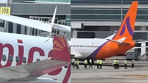 Delhi airport incident : दिल्ली विमानतळावर अकासा एअर आणि स्पाईसजेटची विमाने एकमेकांना भिडली, दोन्ही विमानांचे मोठे नुकसान
