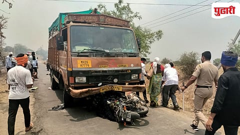 Nanded Accident |हिमायतनगरमध्ये ट्रकची दुचाकीला जोराची धडक; एक ठार, एक गंभीर जखमी 