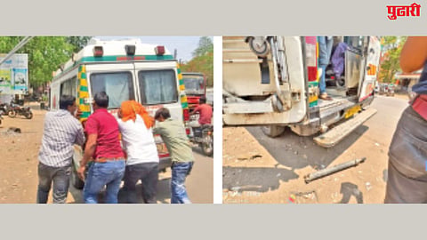 Ambulance breakdown road incident