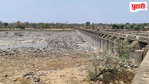 नांदेड जिल्ह्यातील पैनगंगा नदीचे पात्र कोरडे; भीषण पाणीटंचाईचे संकट