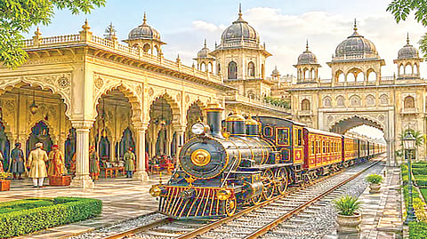 Railway station inside palace | 