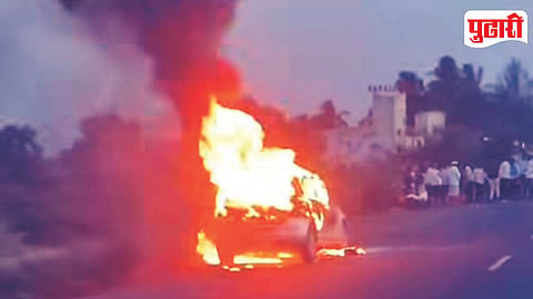 Nevasa Car Fire