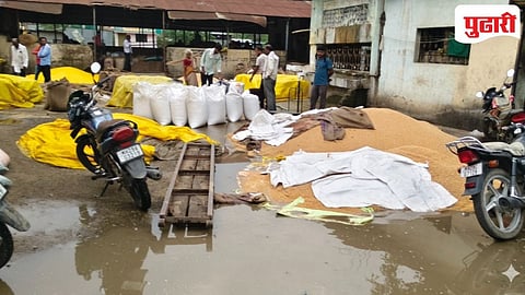 अवकाळीने यवतमाळमध्ये विक्रीसाठी आणलेला दीड हजार व्किंटल गहू भिजला! 