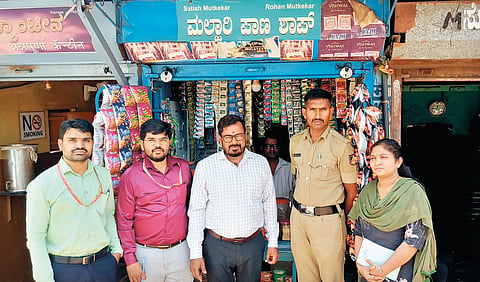 Belgaum anti tobacco drive:  शहापूर परिसरात तंबाखूविरोधी कारवाई