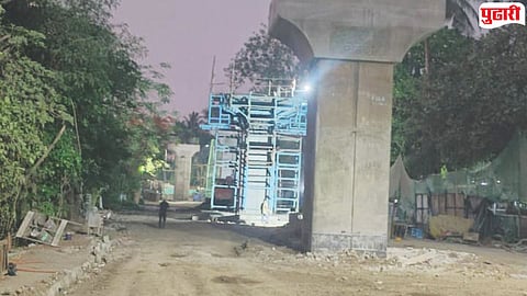 Navi Mumbai flyover foundation work