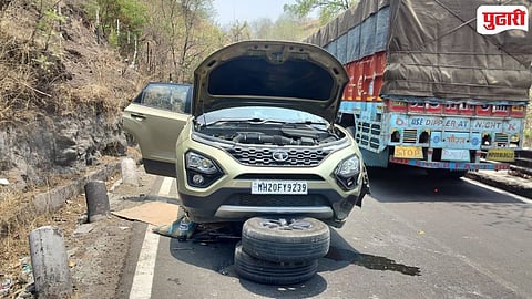 Container car collision Ajanta