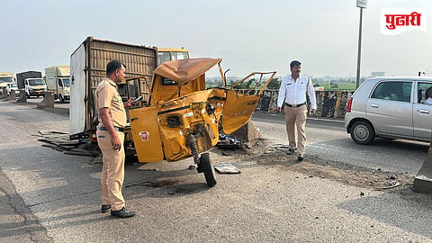 Kolhapur accident | सांगली फाटा उड्डाणपुलावर अपघात ! रिक्षाचा चक्काचूर, महामार्गावर 4 तास वाहतूक कोंडी