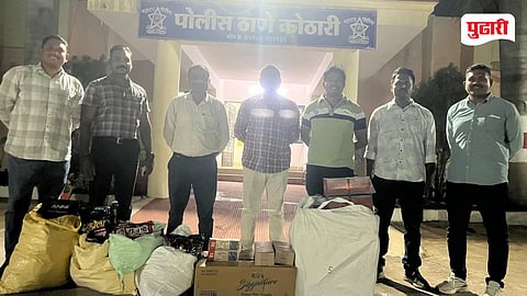Banned gutkha seized in chandrapur | कोठारीत प्रतिबंधित गुटखा-सुगंधित तंबाखूवर पोलिसांची धडक कारवाई