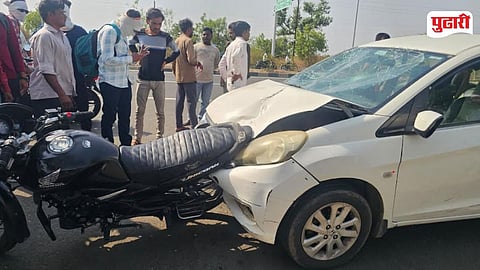 Amravati Loni Car Bike Crash