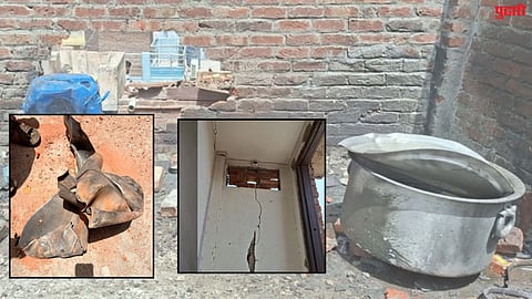 छतावर ठेवलेल्या सिलिंडरचा उष्णतेमुळे स्फोट?, 100 मिटरपर्यंत उडाले तुकडे...