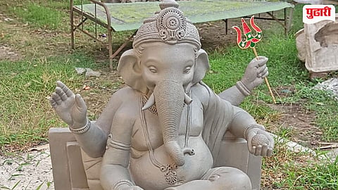 Shadu clay Ganesh idols