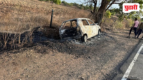 Jalna accident | जाफ्राबाद-चिखली रोडवर भीषण अपघात; कारला आग लागून तरुणाचा होरपळून मृत्यू