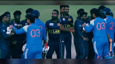 Vaibhav Sooryavanshi fight viral video India A vs Sri Lanka A